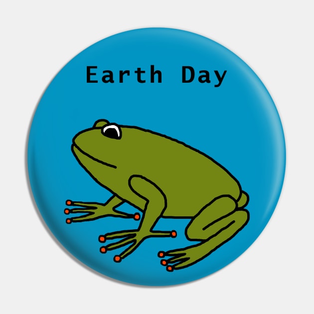 Earth Day Frog Pin by ellenhenryart