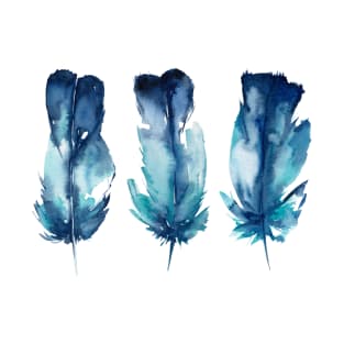 Blue feathers art T-Shirt