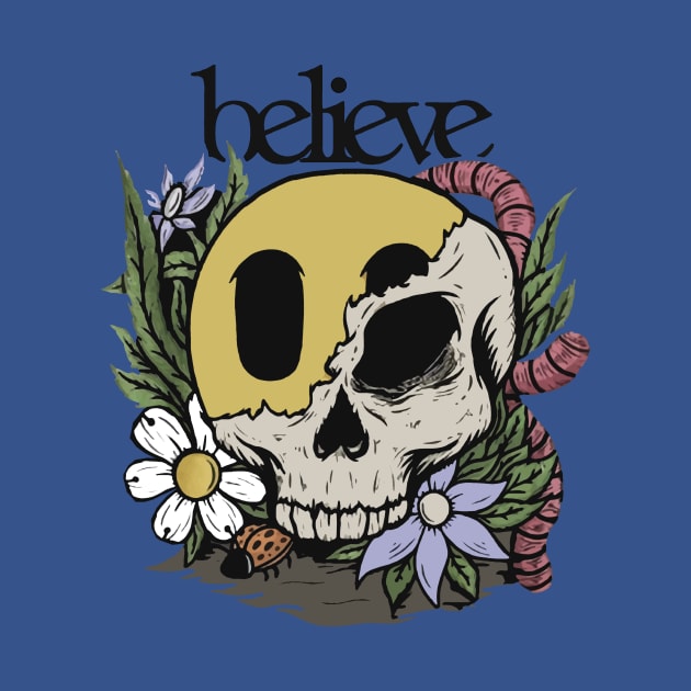 Floral Skull Graphic 3 by olive sthis