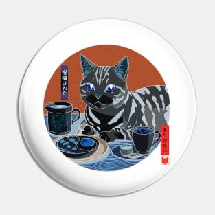 So Blessed, American Shorthair Cat 2 Color Inverted Pin