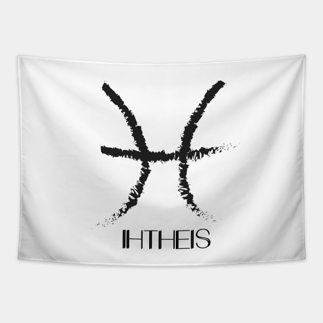 Pisces zodiac sign Tapestry by Cherubic