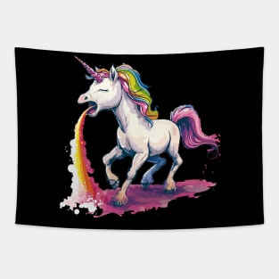 unicorn puke rainbow Tapestry