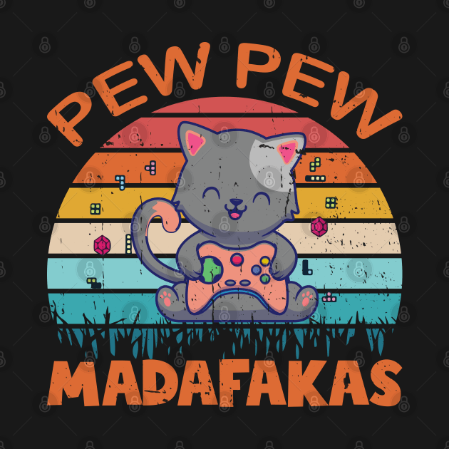 Pew Pew Cat Gaming Cat by CRE4TIX