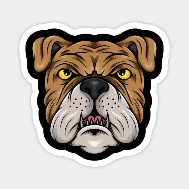 Bulldog Magnet by JagatKreasi