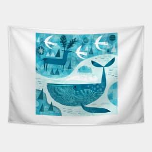 Whale and Deer Tapestry