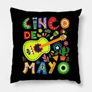 Happy 5 De Mayo Cinco de Mayo Viva Mexico 5 De Mayo Pillow