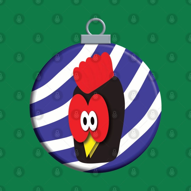 Funny Rooster Christmas Ornament by DPattonPD