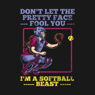 Catcher Softball Player T-Shirt