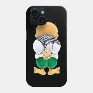 Great Caricature Palestine Handala palestinian flag free Phone Case