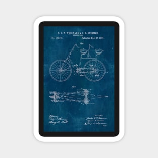 Blueprint Tandem Bicycle Patent Magnet