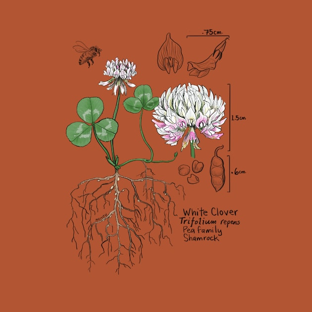 White Clover Botanical - tan by mernstw