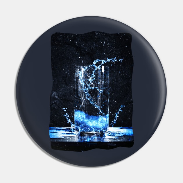 Blue Energy Drink Pin by Destroyed-Pixel