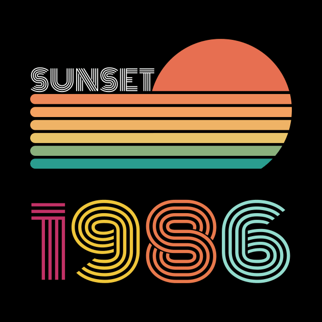 Sunset Retro Vintage 1986 by Happysphinx