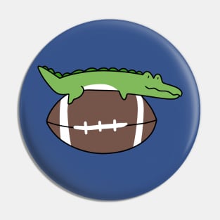 Football and Little Alligator Pin