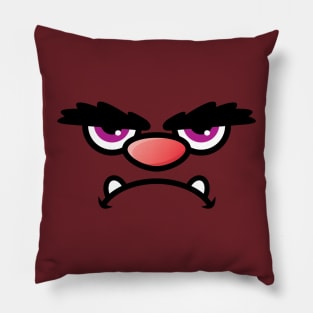 Grumpy Little Monster Face Pillow