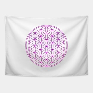 Violet Sacred Geometry Tapestry