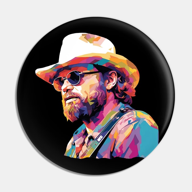 Hank Williams Jr WPAP Pin by dapkus99