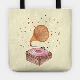 Vintage phonograph Tote