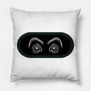 a pair of eyes peering beyond the dungeon Pillow