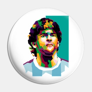 Argentina Football In Pop Art Pin