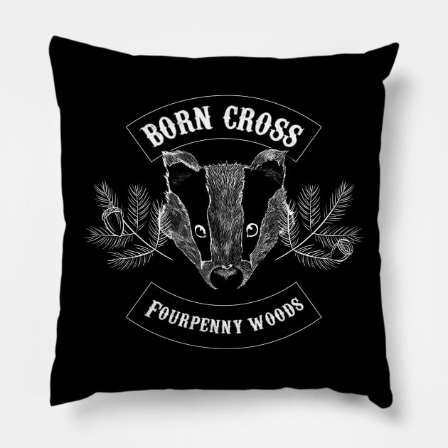 Born Cross Pillow by CatherynneMValente