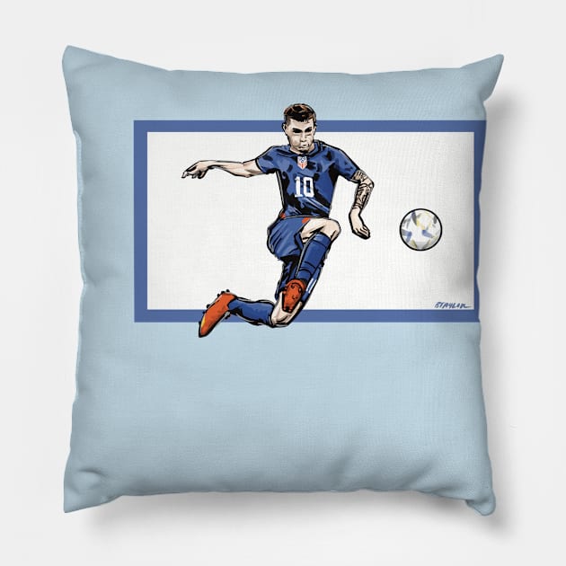 Christian vs Wales Pillow by BoldLineImages18