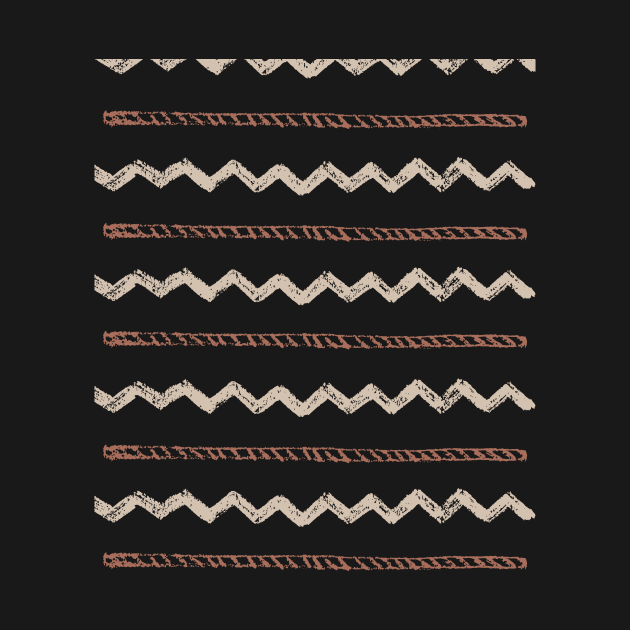 Mudcloth Pattern Minimalist Nude black Abstract  Boho  Pattern by zedonee