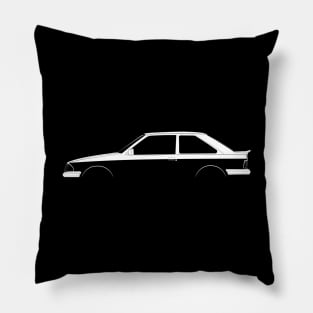 Ford Escort RS Turbo Silhouette Pillow