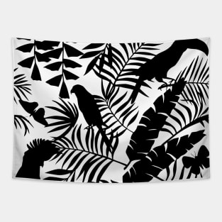 Tropical Forest Silhouette Tapestry