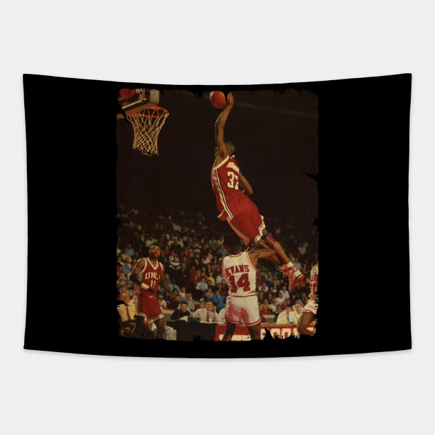 Stacey Augmon - Vintage Design Of Basketball Tapestry by JULIAN AKBAR PROJECT