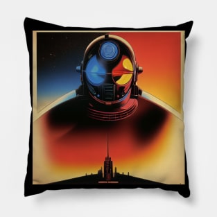 Vintage Sci-Fi Army Poster Pillow