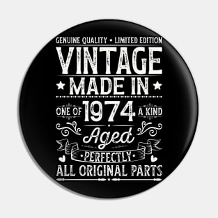 Vintage 1974 50th Birthday Pin