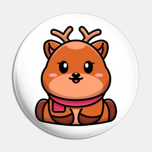 Cute baby deer cartoon character design Pin