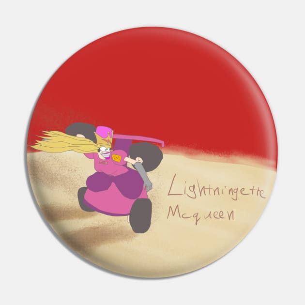 KACHOW!!! Lightningette McQueen Pin by Prinny_Dood_emporium