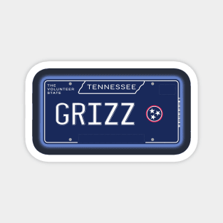 TN License Plate- GRIZZ Magnet