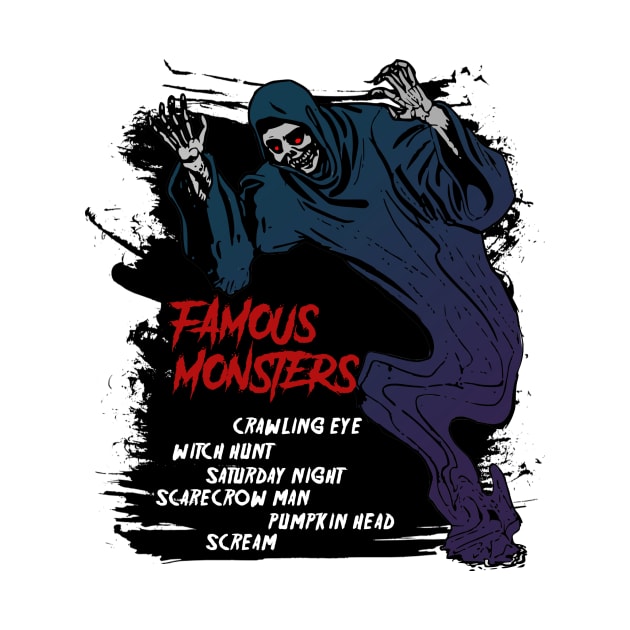 FAMOUS MONSTERS by theanomalius_merch