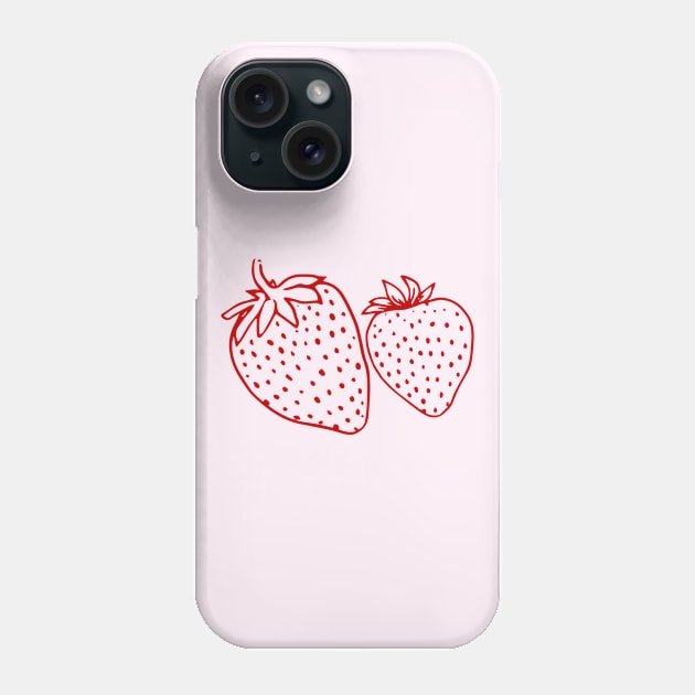 strawberry lovin' Phone Case by gabrielladuffy