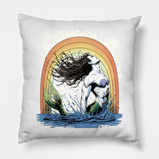 Rainbow Mermen Pillow