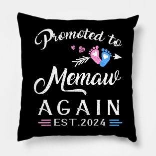Promoted To Memaw Again Est 2024 Pregnancy Announcement Pillow