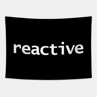 Reactive Minimal Typography White Text Tapestry