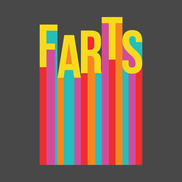 Rainbow Farts Funny Typograpy by PodDesignShop