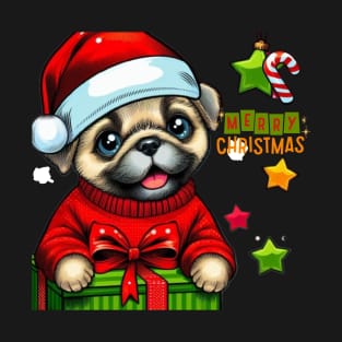 Christmas Pug Dog T-Shirt