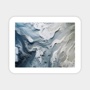 Abstract and Colorful Glacial River Landscape in Iceland Magnet