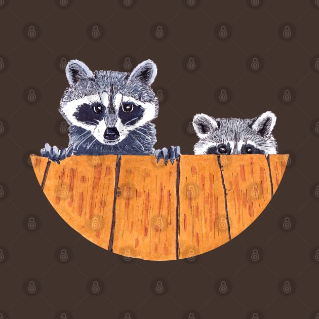 Peekaboo Raccoons Collection # 3 by Blissful Drizzle