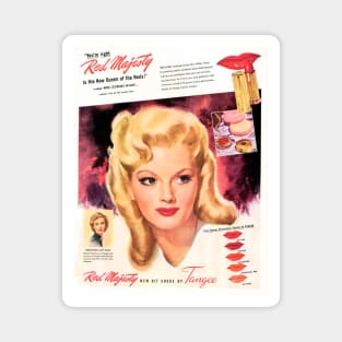 Red Majesty Lipstick Ad Magnet