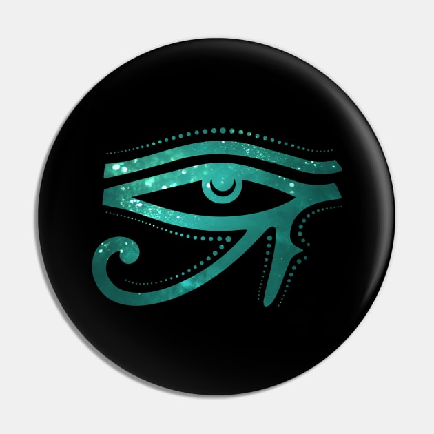 The Cosmic Eye Of RA Egyptian Hieroglyph Pin by Foxxy Merch