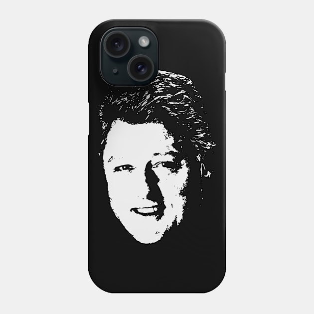 Bill Clinton Winning Smile White On Black Pop Art Phone Case by Nerd_art