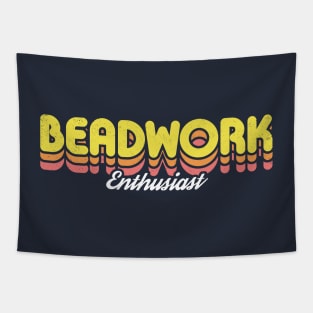 Retro Beadwork Enthusiast Tapestry