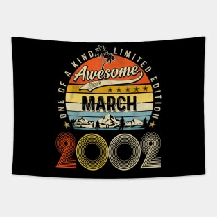 Awesome Since March 2002 Vintage 21st Birthday Tapestry