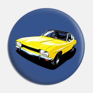 British Ford Capri in yellow Pin